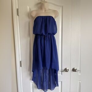 Juicy Couture Romeo & Juliet Blue Strapless Blouson Dress Size S